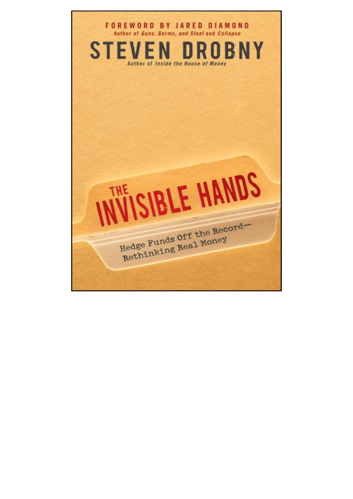 The Invisible Hands Steven Drobny Diamond Jared