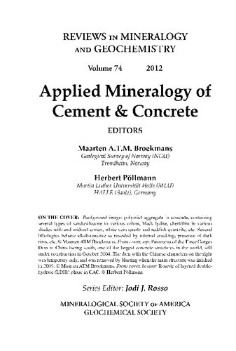Applied Mineralogy Of Cement Concrete Maarten Atm Broekmans