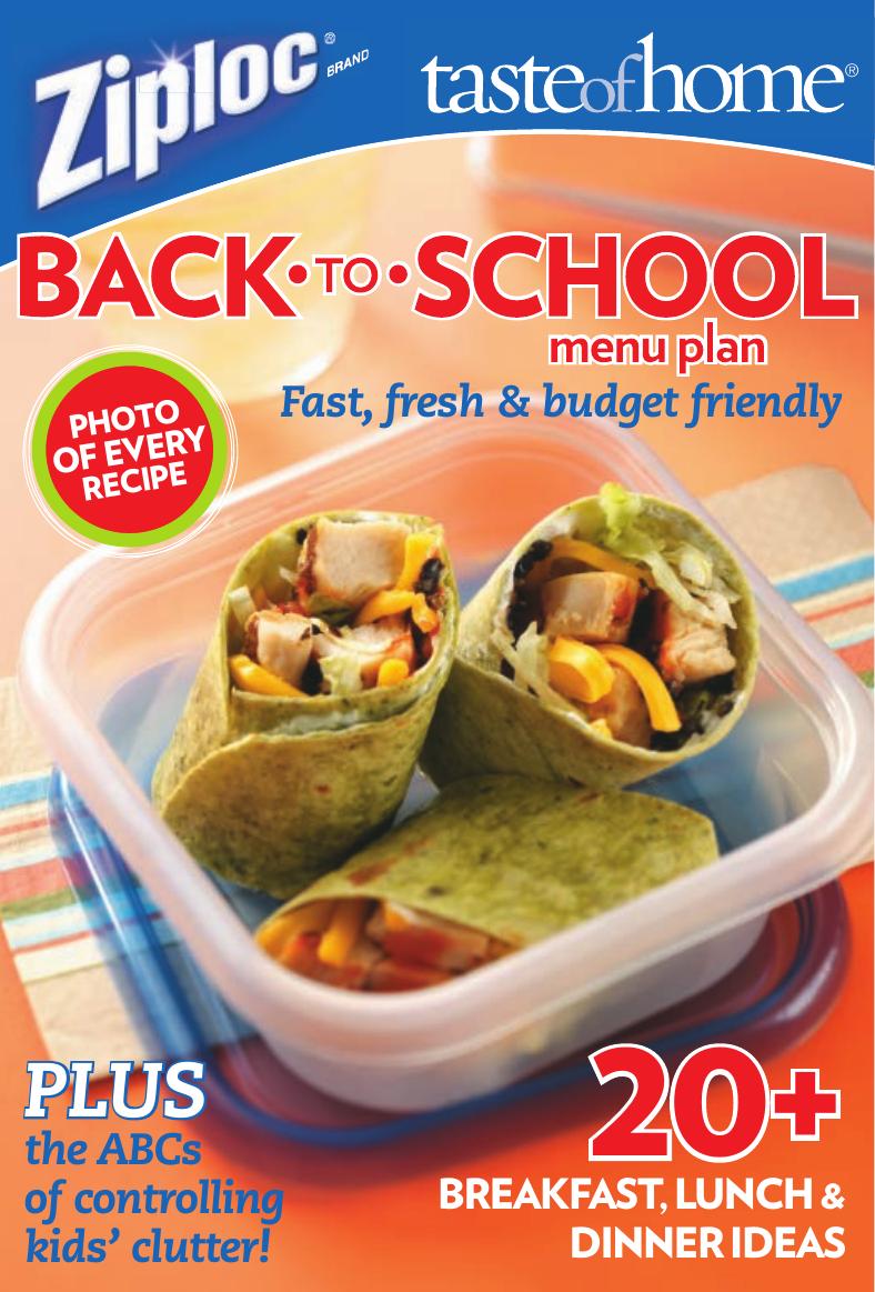 Taste Of Home Ziploc Back To School Taste Of Home