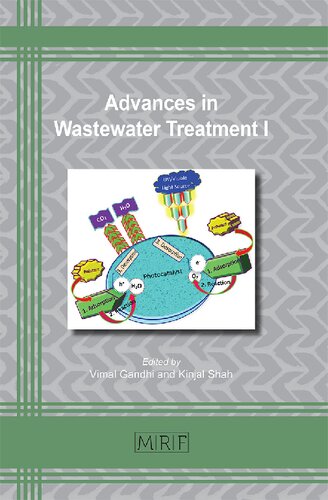 Advances In Wastewater Treatment I Vimal Gandhi Editor Kinjal Shah Editor