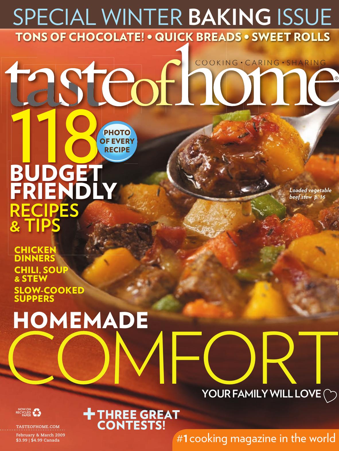 Taste Of Home Februarymarch 2009 Taste Of Home