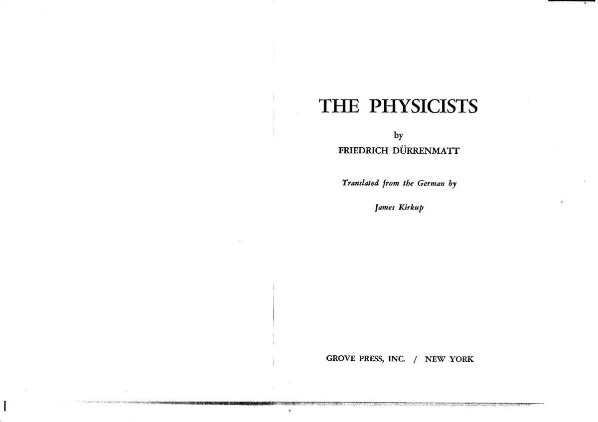 The Physicists Tra Friedrich Durrenmatt