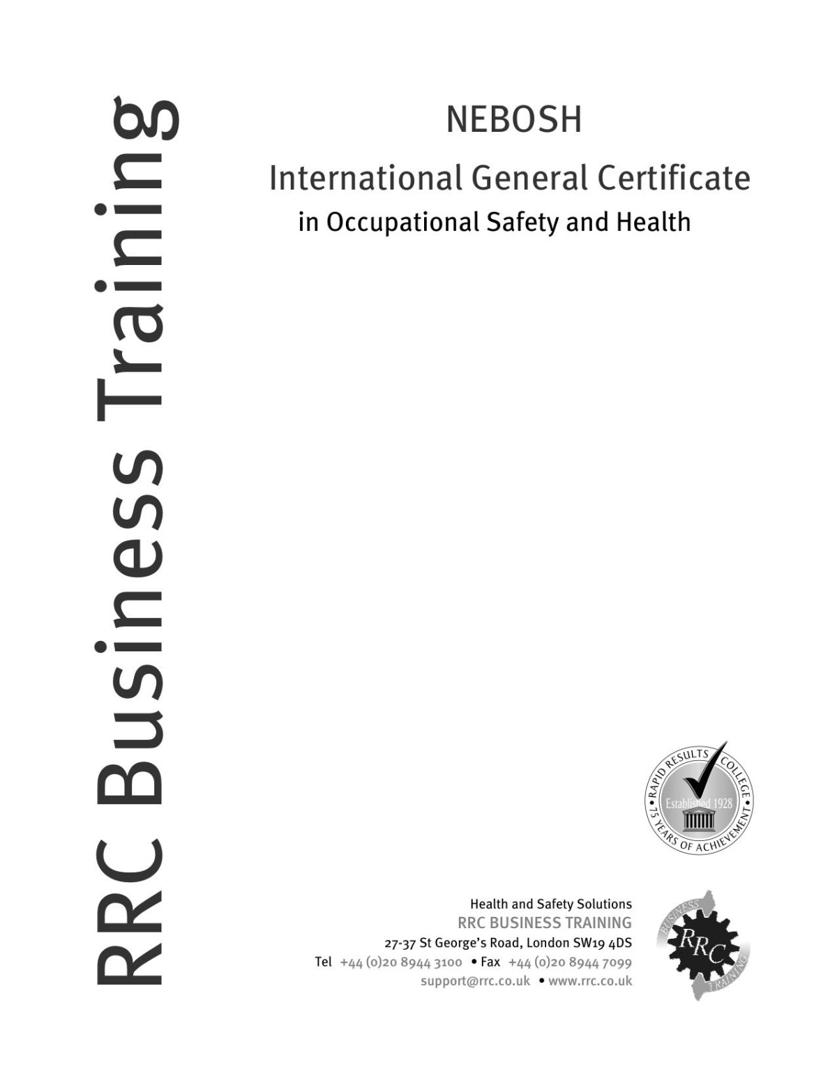 International Certificate Occupational Safety And Health Rrc Training