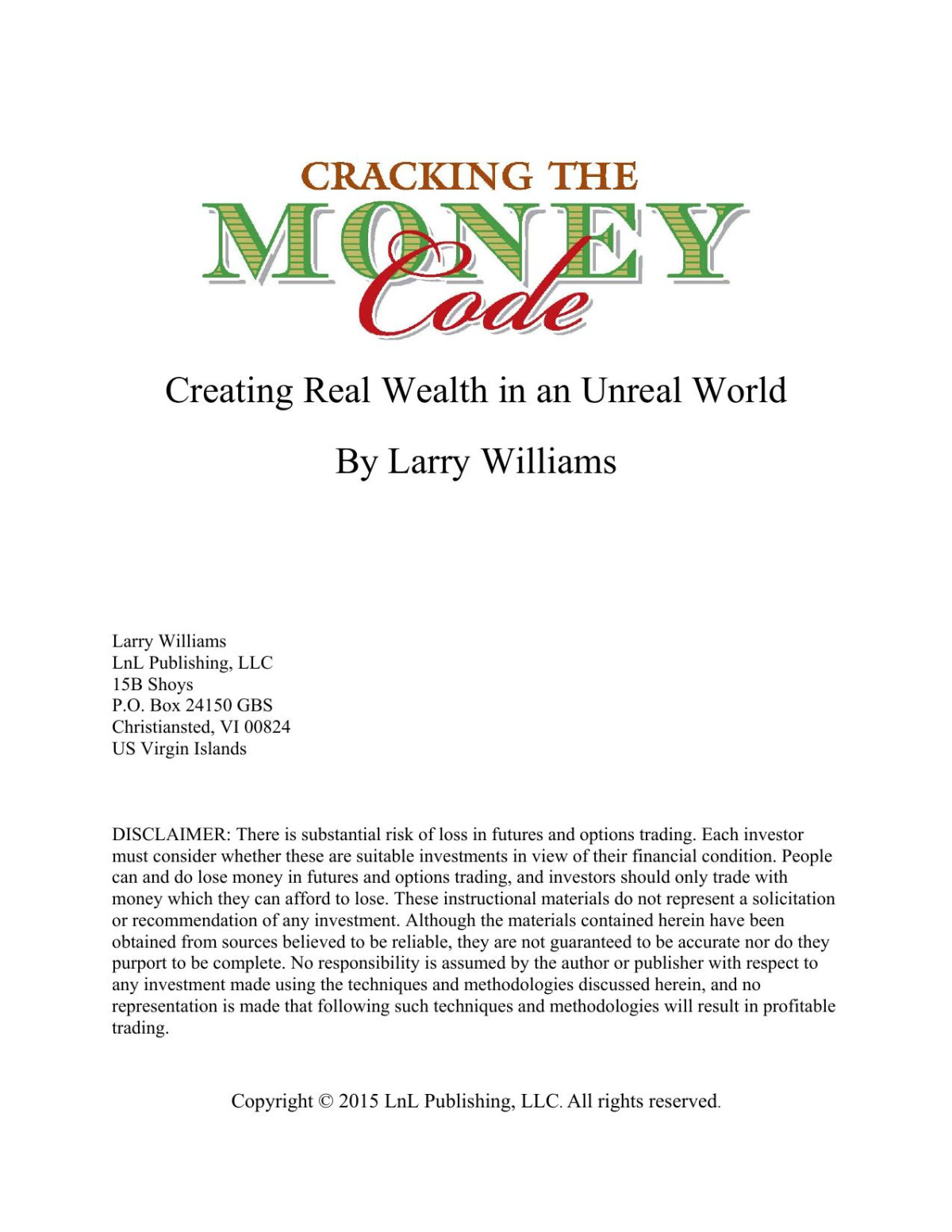 Cracking The Money Code Larry Williams