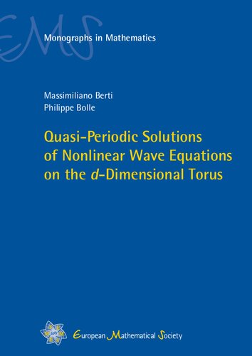 Quasiperiodic Solutions Of Nonlinear Wave Equations On The D Dimensional Torus Massimiliano Berti