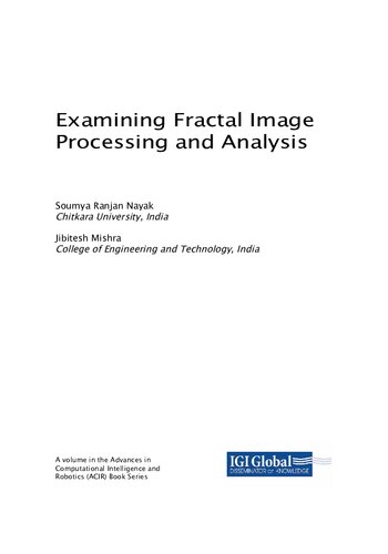 Examining Fractal Image Processing And Analysis Soumya Ranjan Nayak Editor
