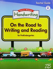 Zaner Bloser Handwriting On The Road To Writing And Reading For Prekindergarten Unknown