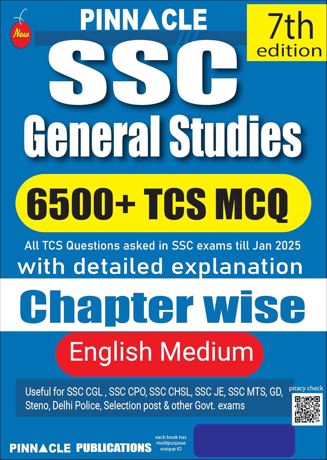 Ssc General Studies 6500 7th Edition English Medium 7th Pinnacle Publications