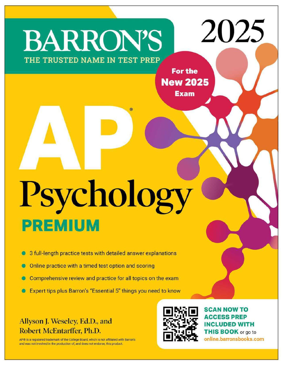 Ap Psychology Premium 2025 Prep Book For The New 2025 Exam With 3 Practice Tests Comprehensive Review Online Practice Barrons Ap Prep Mcentarffer