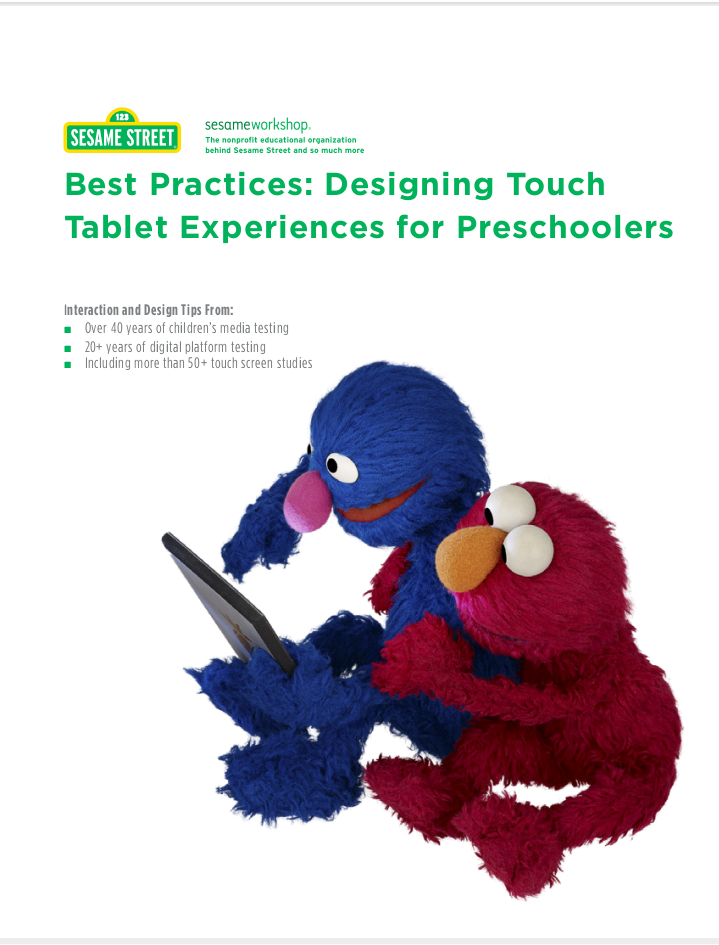Best Practices Designing Touch Tablet Experiences For Preschoolers Sesame Workshop