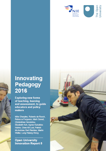Innovating Pedagogy 2016 Mike Sharples Roberto De Roock Rebecca Ferguson