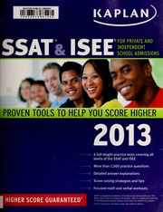 Ssat Isee For Private And Independent School Admissions 2013 Cohen