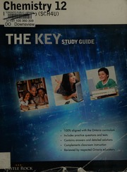 The Key Student Study Guide Chemistry 12 University Preparation Sch4u 2011 Ontario Ed Castle Rock Research Corp