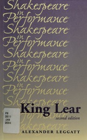 King Lear 2nd Ed Leggatt Alexander