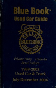 Kelley Blue Book Used Car Guide 19892003 Models Consumer Ed Kelley Blue Book Co