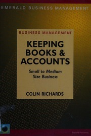 Keeping Books And Accounts For Small To Medium Size Business Richards