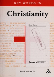 Key Words In Christianity None Geaves Ron None