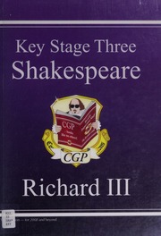 Ks3 Shakespeare Richard Iii Text Guide Parsons Richard