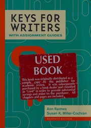 Keys For Writers With Assignment Guides Raimes Ann 1938 Author