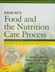 Krauses Food The Nutrition Care Process 13th Edition Middle Eastern Edition 1 Kathleen Mahan Mahan