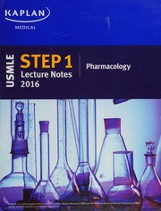 Kaplan Medical Usmle Step 1 Lecture Notes 2016 Pharmacology Kaplan