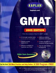 Kaplan Gmat 2005 With Cdrom Kaplan Inc