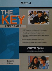 The Key Student Study Guide Math 4 2009 Ontario Ed Castle Rock Research Corp