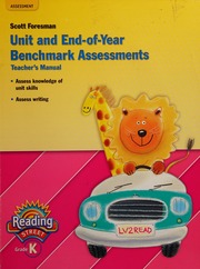 Kindergarten Unit And Endofyear Benchmark Assessments Teachers Manual Pearsonscott Foresman