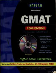 Kaplan Gmat 2004 With Cdrom 2004 Ed Kaplan Inc