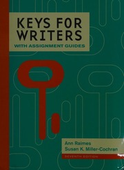 Keys For Writers With Assignment Guides Raimes Ann 1938 Author