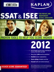 Ssat Isee For Private And Independent School Admissions 2012 Cohen