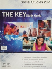 The Key Student Study Guide Social Studies 201 2012 Alberta Ed Braden