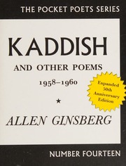 Kaddish And Other Poems 19581960 50th Anniversary Ed Ginsberg