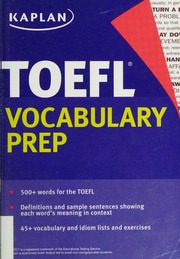 Kaplan Toefl Vocabulary Prep Bowers Kim Contributor Kaplan Publishing