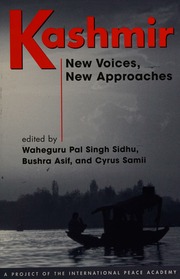 Kashmir New Voices New Approaches Sidhu Waheguru Pal Singh Bushra Asif Samii