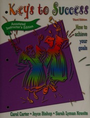 Keys To Success How To Achieve Your Goals Carter Carol Bishop