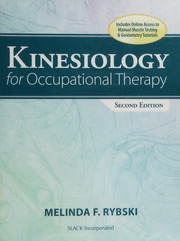 Kinesiology For Occupational Therapy 2nd Ed Rybski Melinda