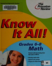 Know It All Grades 68 Math 1st Ed Perullo Diane Princeton Review Firm
