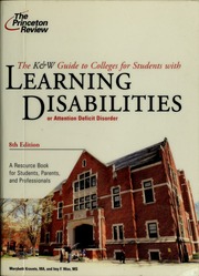 The K W Guide To Colleges For Students With Learning Disabilities Or Attention Deficit Disorder Kravets