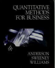 Quantitative Methods For Business Ed 9 David Ray Anderson