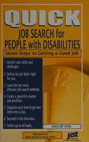 Quick Job Search For People With Disabilities Seven Steps To Getting A Good Job Farr