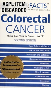 Quick Facts Colorectal Cancer What You Need To Knownow 2nd Ed American Cancer Society