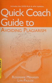 Quick Coach Guide To Avoiding Plagiarism Menager Rosemarie Paulos