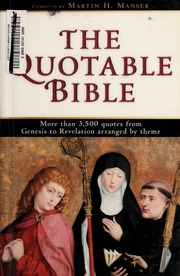 The Quotable Bible 1st Us Ed Manser Martin H