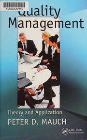 Quality Management Theory And Application Mauch Peter D 1954