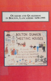 Quakers And Quakerism In Bolton Lancashire 16501995 The History Of A Religious Community Collins