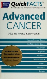 Quick Facts Advanced Cancer What You Need To Know Now American Cancer Society