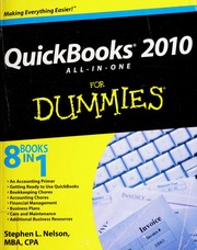 Quickbooks 2010 Allinone For Dummies Nelson Stephen L 1959