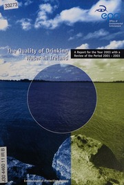 The Quality Of Drinking Water In Ireland A Report For The Year 2003 With A Review Of The Period 20012003 Various
