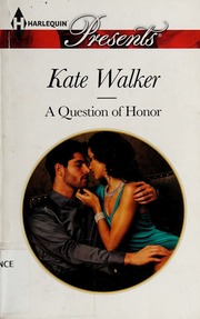 A Question Of Honor Walker Kate